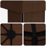 vidaXL Abri de jardin 6 x 3 m Marron Polyester et Acier 190