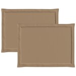 vidaXL Coussins de siège 2 Pièces Taupe 47 x 36 x 2 cm Polyester