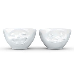 Set de 2 Mini Bols Gourmand et Rieur en Porcelaine