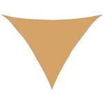 vidaXL Voile d'ombrage 160 g/m² triangulaire sable 2 5x2 5x3 5 m PEHD