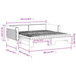 vidaXL Lit de jour avec lit gigogne et matelas bleu 100x200 cm velours