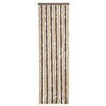 vidaXL Rideau anti-mouches marron foncé et beige 56x200 cm chenille
