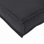 vidaXL Set de coussins de palette 2 Pièces Noir 150 x 40 x 8 cm tissu