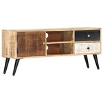 vidaXL Meuble TV 115x30x47 cm Bois massif de manguier