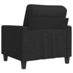 vidaXL Fauteuil Noir 60 cm Tissu