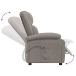 vidaXL Fauteuil inclinable électrique Taupe Tissu