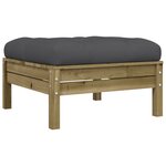 vidaXL Salon de jardin avec coussins 10 Pièces bois de pin imprégné