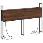 vidaXL Headboard de Rangement avec Station de Charge Chêne marron