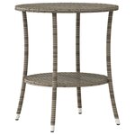 vidaXL Lot de 2 chaises de jardin inclinables avec Table en résine tressée grise