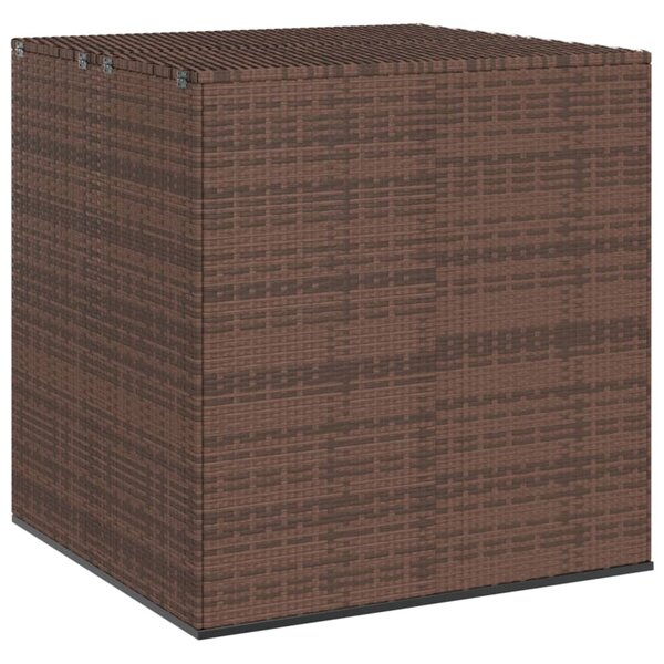 vidaXL Boîte à coussins de jardin Résine tressée 100x97 5x104cm Marron