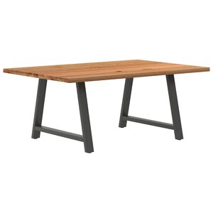vidaXL Table à manger marron clair bois de chêne massif rectangulaire
