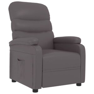 vidaXL Fauteuil inclinable Gris Similicuir