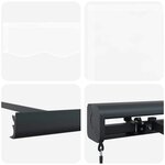 vidaXL Auvent Rétractable Blanc 500 ×300 cm Tissu et Métal