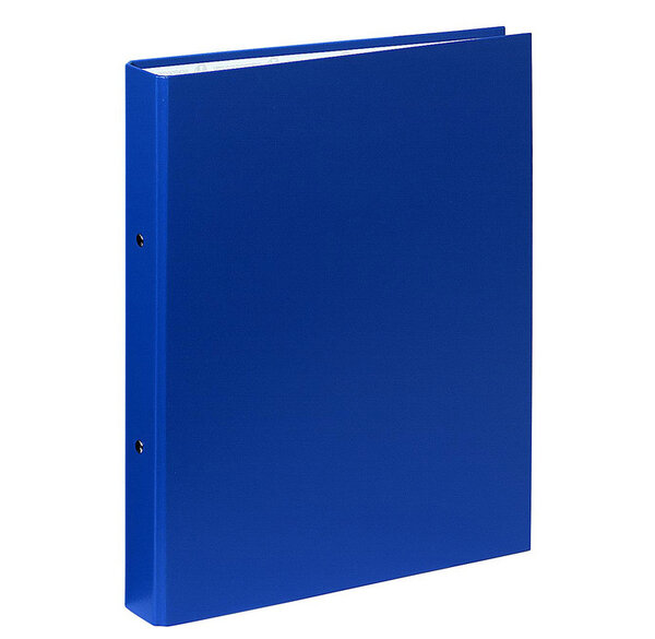 Classeur rembordé polypropylène 2 anneaux 30mm A4 Dos de 40 mm Bleu Foncé EXACOMPTA