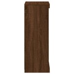 vidaXL Buffet avec lumières LED chêne marron 41x37x100 cm