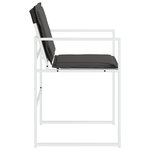 vidaXL Chaises de jardin avec coussins lot de 4 blanc acier/textilène