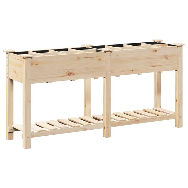 vidaXL Jardinière avec Grilles 161x43x76 cm Bois Massif de Sapin
