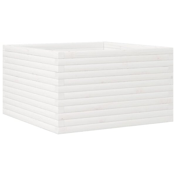 vidaXL Jardinière blanc 80x80x45 5 cm bois de pin massif