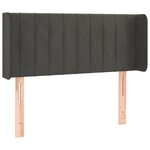 vidaXL Tête de lit à LED Gris foncé 83x16x78/88 cm Velours