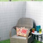 Nature Écran de jardin à double face PVC 1 5x3 m Blanc
