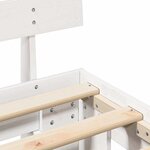 vidaXL Cadre de lit Blanc 180 x 200 cm Bois de pin massif