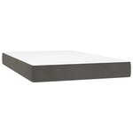 vidaXL Sommier à lattes de lit matelas et LED Gris foncé 120x200 cm
