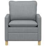 vidaXL Canapé Gris clair 76 x 81 x 87 5 cm Tissu