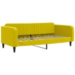vidaXL Lit de jour avec gigogne et tiroirs jaune 90x200 cm velours