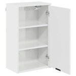 vidaXL Ensemble de mobilier de salle de bain 3 Pièces Blanc brillant
