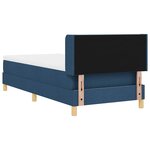 vidaXL Lit à ressorts avec matelas Bleu 200 x 90 cm tissu