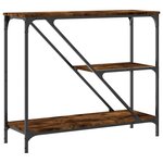 vidaXL Table console chêne fumé 88 5x30x75 cm bois d'ingénierie