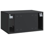 vidaXL Meuble TV mural Noir 59 5 x 41 x 30 cm Bois d'ingénierie