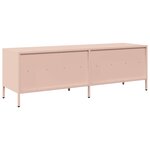 vidaXL Meuble TV rose 135x39x43 5 cm acier laminé à froid