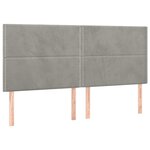 vidaXL Sommier à lattes de lit et matelas Gris clair 160x200cm Velours