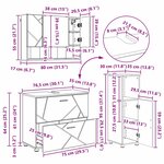 vidaXL Ensemble de mobilier de salle de bain 3 Pièces Chêne sonoma