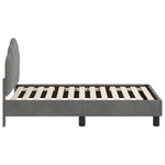 vidaXL Cadre de lit pour tout-petit avec tête de lit Gris foncé