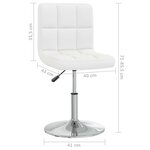 vidaXL Chaise à manger Blanc Similicuir