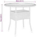 vidaXL Mobilier de bistro de jardin 5 Pièces Résine tressée Gris