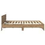 vidaXL Cadre de lit Chêne artisanal 120 x 200 cm Bois d'ingénierie