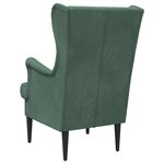 vidaXL Fauteuil Vert Mer Velours