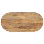 vidaXL Dessus de table 100x40x3 8 cm ovale bois massif de manguier