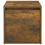 vidaXL Tiroir boîte Chêne fumé 40 5x40x40 cm Bois d'ingénierie