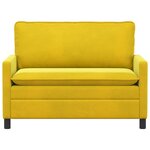 vidaXL Canapé Jaune 126 x 81 x 87 5 cm Velours
