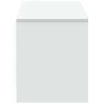 vidaXL Meuble TV avec LED Blanc 140 x 34 x 40 cm Bois d’ingénierie