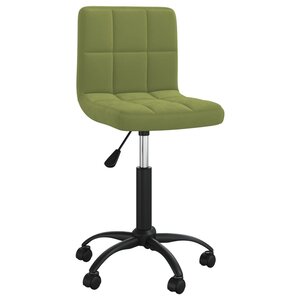 vidaXL Chaise pivotante de salle à manger Vert clair Velours