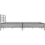 vidaXL Cadre de lit sonoma gris 150x200 cm bois d'ingénierie et métal