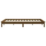 vidaXL Cadre de lit sans matelas marron miel 120x200 cm bois massif