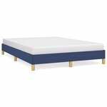 vidaXL Cadre de lit sans matelas bleu 160x200 cm tissu