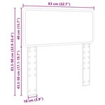 vidaXL Tête de lit avec tête de lit Gris béton 80 cm Bois d'ingénierie