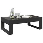 vidaXL Table basse avec LED infini noir 90x53x30 cm